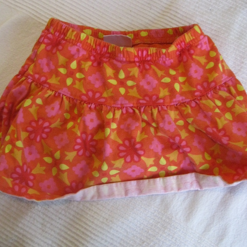 Hanna Andersson Girls Skort - Orange/Pink - 110/5